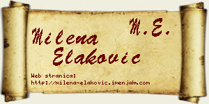Milena Elaković vizit kartica